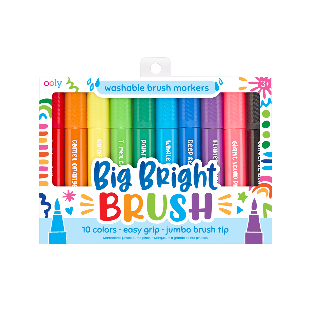 Ooly Thick Washable Markers with Jumbo Grip, Washable Toddler